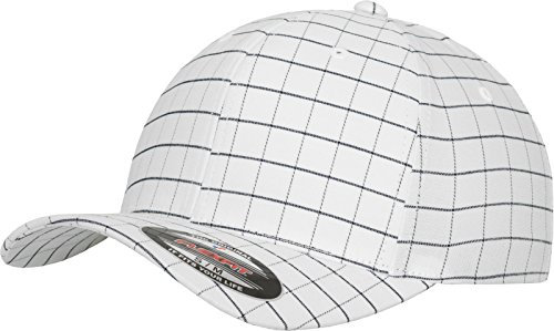 Flexfit Unisex Mütze Flexfit Square Check Cap Mützen, Wht/dark Navy, L-XL