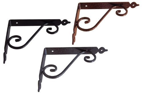 Regal Schmiedeeisen mis. 14 cm Kapazität 20 Kg Schwarz gehämmert