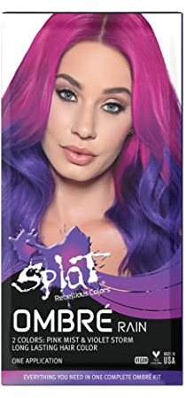 Splat Ombre Rain | Original Complete Kit | Blue & Purple Hair Color | Vegan & Cruelty Free