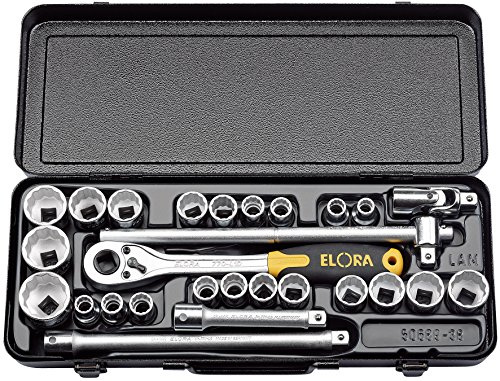 1/2 Square Drive Elora Metric And Imperial Socket Set (28 Piece)