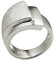SILBERMOOS Eleganter Damen Ring doppelter Bandring gebürstet glänzend breit 925 Sterling Silber, Größe:56