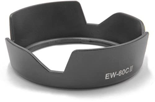vhbw Pare-Soleil Compatible avec Canon EF-S 18-55mm f/3.5-5.6 Objectif 58mm - Cache Noir, Plastique, Tulipe, 8,4 cm