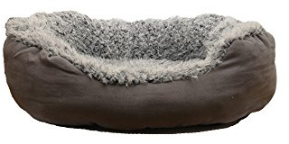 Rosewood Grey Lion Oval Dog Bed, Large, 80x65cm