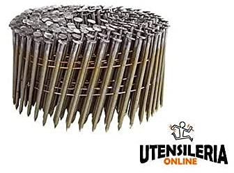 DeWalt N20R45S316E Nägel aus Spule Serie N Kugelkopf Tonda, Winkel 15° Ring Edelstahl, 7000 Stück, Ø 2.03 mm