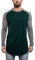 Blackskies Baseball Longsleeve T-Shirt | Langes Oversize Fashion Basic Langarm Raglan Herren Longshirt Long Tee Melliert - Grün-Grau Medium M