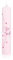 Wiedemann 167020.111 Taufkerze Sweet Baby, Wachs, Babyrosa, 26.5 x 5 cm