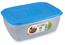 GIO'STYLE Contenitore Ermetico per Alimenti - 2L - Made in Italy - Rettangolare - Adatto a Frigorifero, Freezer, Microonde - Linea Ermetici