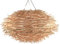 GURU SHOP Deckenlampe/Deckenleuchte, in Bali Handgemacht aus Naturmaterial, Rattan - Modell Famagusta, Baumwollstoff, 27x50x50 cm, Hängeleuchten aus Natürlichen Materialien