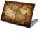TaylorHe 15.6 inch 15 inch Laptop Skin Vinyl Decal with Colorful Patterns and Leather Effect Laminate MADE IN England Vintage Map