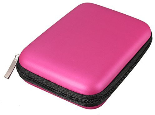 Angelo Caro(TM)Funda rígida con cremallera para disco duro portátil (2,5)