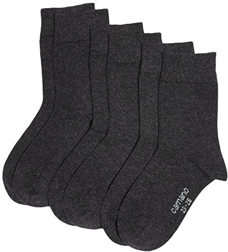 Camano Kinder 3er Pack Socken mit verstärkter Ferse und Spitze Jungen & Mädchen Strümpfe