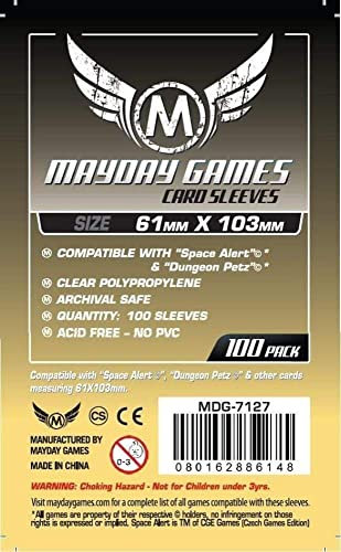 50 Mayday 61 x 103 Space Alert & Dungeon Petz Premium Card Sleeves Board Game - Brettspiel Hüllen