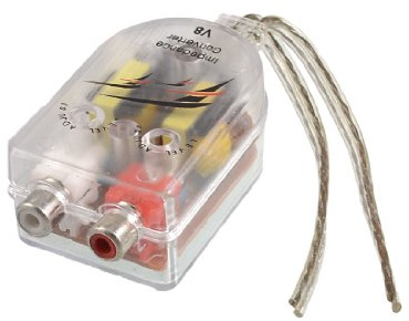 sourcingmap High to Low Impedance Speaker to RCA Line for Vehicle