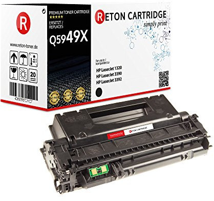 Original Reton Toner, kompatibel, 10 STK. (Q5949X), Schwarz für HP Q5949X, HP Laserjet, 1160, 1320, 1320N, 1320NW, 1320T, 1320TN, 3390, 3392 Schwarz 25.000 Seiten