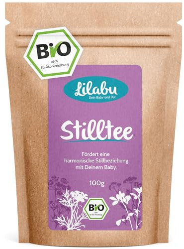 Lilabu Stilltee Bio 100g - 100% Bio Zutaten ohne Zusätze - reines Naturprodukt nach altem Hebammenrezept - abgefüllt und kontrolliert in Deutschland - Biotiva