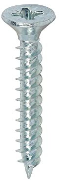 TIMCO Twin-Threaded Woodscrews - PZ - Double Countersunk - 7 x 1 - Zinc Plated - Box of 200