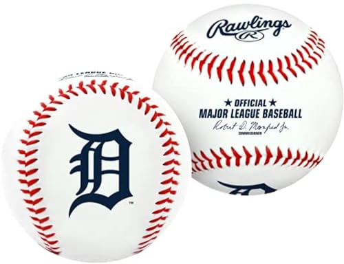 Rawlings | MLB Team Logo Baseball | Detroit Tigers | Official | White