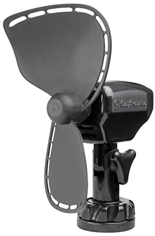 SEEKR Ultimate, 747DCBCS, Direct Wire 12V Compact Grill-less, Easy to Clean, 2-Speed Cabin Fan, 150/200 CFM 5.25 x 2.5 x 8.0, Black