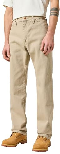 Wrangler Herren Jeans 13MWZ, Original Regular Bootcut Fit, Straight Leg, Prewashed Tan, 33W / 30L