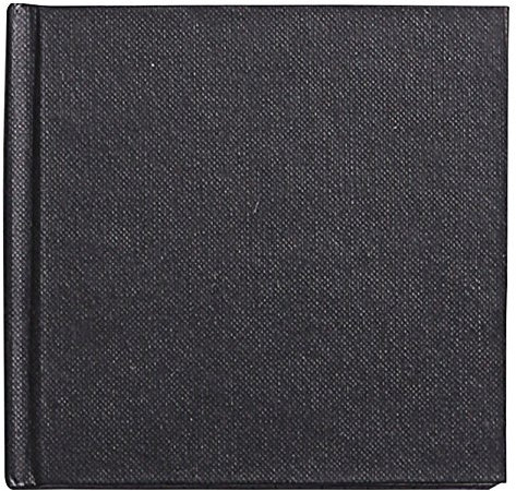 Clairefontaine 134244C - Skizzenbuch / Zeichenheft Goldline, geleimt mit Fadenbindung, 10x10 cm, 64 Blatt 140g weiß, mit festem Umschlag, ideal für Mixmedia, Schwarz, 1 Stück