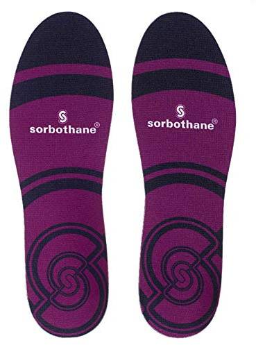 Sorbothane Cush N Step Insoles, Size 11-12.5, Old Version, Shock Absorbing Cushion for Football, Running, or Walking, Impact Reducing Footbeds for Plantar Fasciitis, Heel Support, and Ankle Pain