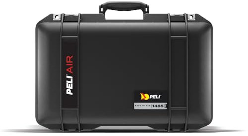PELI 1485 Air Leichter Schutzkoffer für Fotografieausrüstung, Wasser- und Staubdicht, 18L Volumen, Mit TrekPak Einteilungssystem (Anpassbar), Farbe: Schwarz