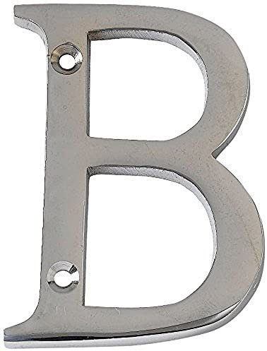 Merriway BH03010 Letter B, 50mm (2 inch) - Polished Chrome