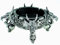 Vogler 770-228 Drachen Aschenbecher Silber 15 cm Ascher Figur Dragon