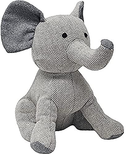 Riva Paoletti Elephant Doorstop - Heavyweight Sand Filling - Polyester And Wool - 15 X 26 X 24 cm (6 X 10 X 9 Inches) - Designed In The UK,Grey