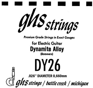GHS BOOMERS Single String For Electric Guitar - Dynamite Alloy Wound - DY26