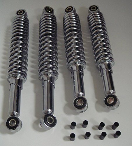 MKX-Stossdämpfer universell chrom 280 mm - 1 Satz incl. 4 Stellhülsen
