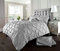 Gaveno Cavalia Signature Collection Alford Set with Duvet Cover and Pillow Case, Polyester-Cotton, Silver, Double