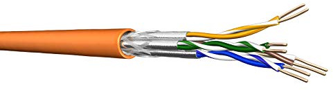 Draka Cat 7 Verlegekabel UC900 HS23 S/FTP PiMF, 500m Ring geschirmtes Installationskabel , highquality Schirmung , orange , Cat7 , 1000 MHz , AWG 23/1