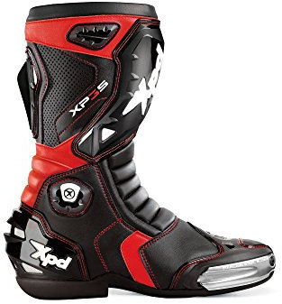 XPD - Stivali da Moto XP3-S, Nero/Rosso, 40
