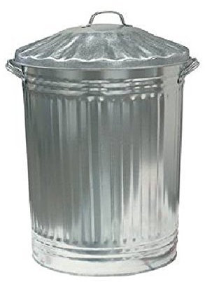 Parasene 18 galvanised Dustbin including metal lid