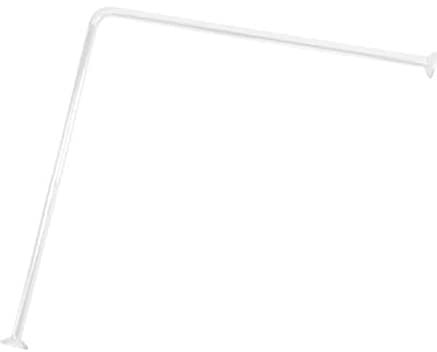 TENDANCE - Barre de Douche d'angle 80x80cm Aluminium - Blanc