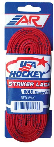 A&R Striker Ice Hockey Waxed Skate Laces Pro Style Heavy Duty Lace Red 84