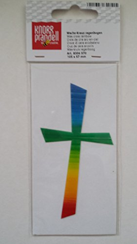 Knorr prandell Wachskreuz 105x57mm Regenbogen