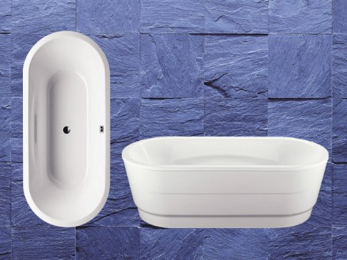 Kaldewei Stahl – Bad Ambiente VAIO DUO OVAL 951 Antislip 1800 x 800 mm alpinweiss