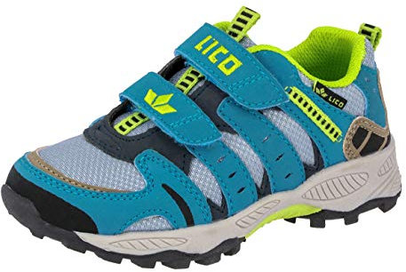 Lico Fremont V Scarpe da Arrampicata Basse Unisex - Bambini e ragazzi, Grigio/Blu/Lemon, 27 EU