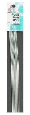 Cloth Covered Stem Wire 20 Gauge 18 15/Pkg-White