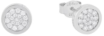 s. Oliver Ohrringe für Damen, Zirkonia / 925 Sterling Silber, Rhodiniert