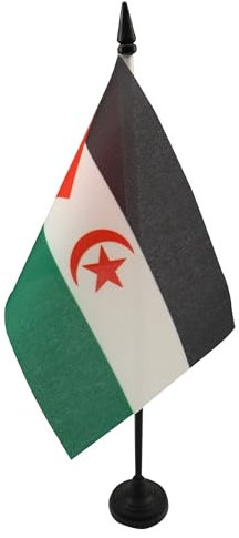 AZ FLAG - Tischflagge Westsahara - 15x10 cm - Demokratische Arabische Republik Sahara Tischfahne 10 x 15 Cm - Flaggen