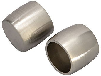 Victoria M. Gardinenstange Endstücke Endkappen Vorhangstange, Ø 16mm, Silber, 2er-Set, Endstück Kappe