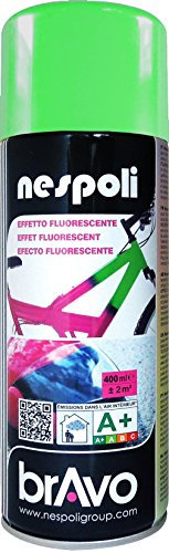 Nespoli Pintura en Spray, Color Verde, Efecto Fluorescente, 400 ml, Acabado Profesional