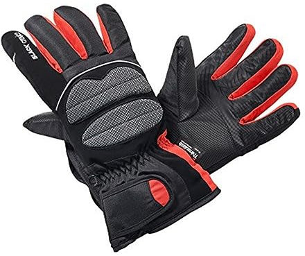 Black Crevice Erwachsenen Skihandschuhe, schwarz/rot, L