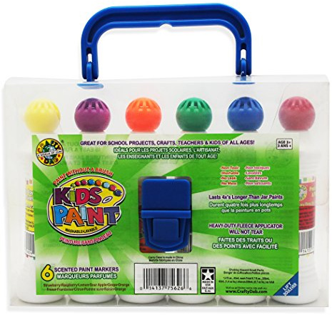 Crafty Dab Kids Paint - 6 Pack Carry Case