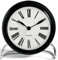 Arne Jacobsen Tischuhr Ø11 cm Roman Snoozefunktion Originaldesign, Weiss