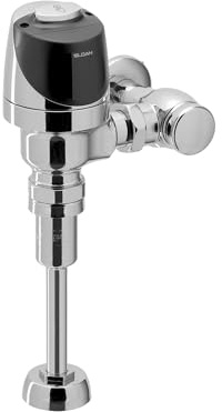 Sloan ECOS 8186 Exposed Sensor Urinal Flushometer, 0.5 GPF Valve - Infrared Sensor w/Courtesy Flush Override Button, Single Flush, Fixture Connection Top Spud, Battery Powered, 3370430