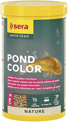 sera Pond Color Sticks 1 L (170g) | Farbfutter für größere Teichfische | Ohne Farb- & Konservierungsstoffe | Mit 4% Krill & Omega-Fettsäuren | Für gesunde Fische & klares Wasser